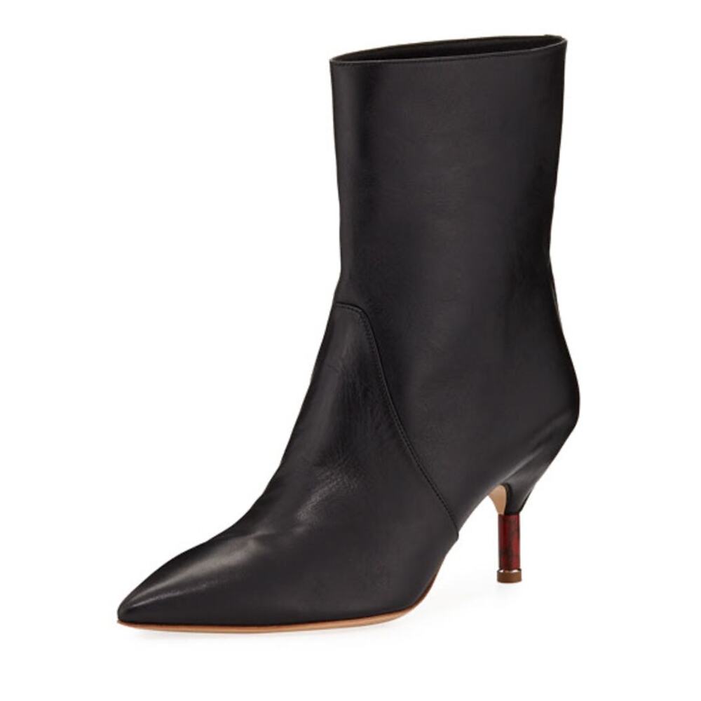 Gabriela Hearst Mariana Black Leather Ankle Boots Designer Boot Size EU 36